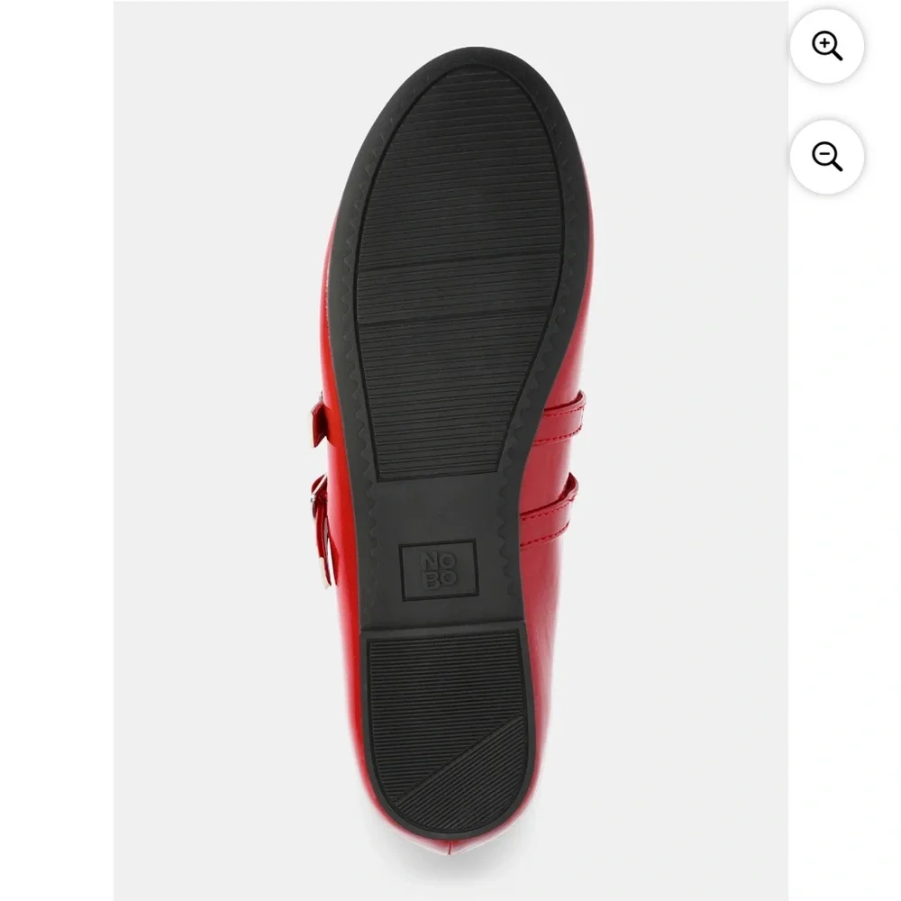 NWT! No Boundaries Women's Red Mary Jane Shoes Double Strap Size 10 - Picture 5 of 12